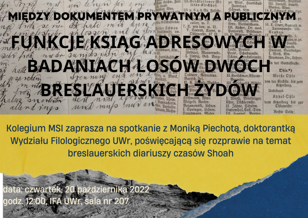 Monika Piechota Breslauerskie diariusze czasów Shoah