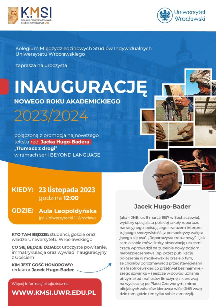 Zaproszenie na inaugurację i immatrykulację KMSI UWr 2023/2024