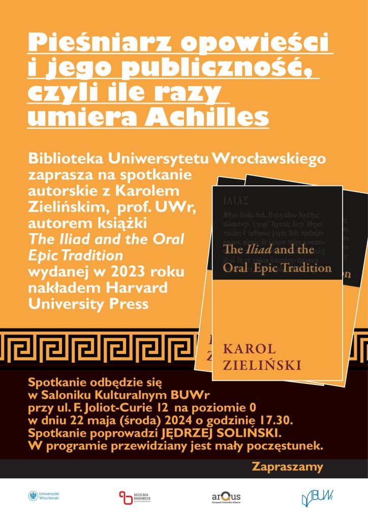 Zaproszenie na spotkanie autorskie z prof. Karolem Zielińskim UWr