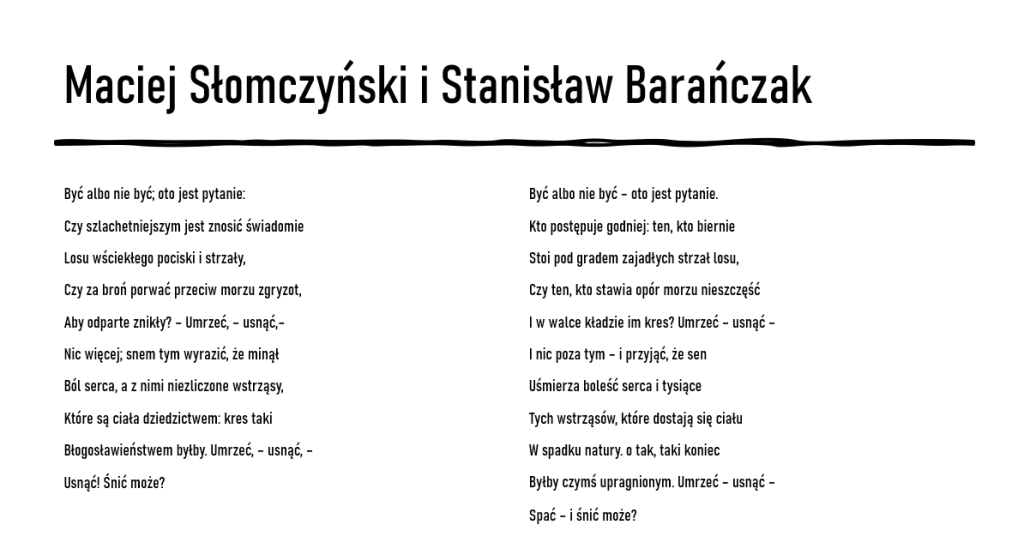Barańczak i Słomczyński
