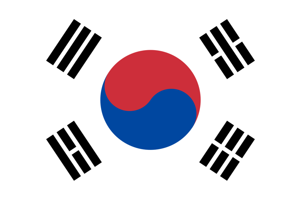 Flag of South Korea. Public domain